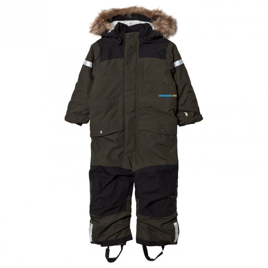 Didriksons Björnen Kids Coverall Stone Green Toppahaalari