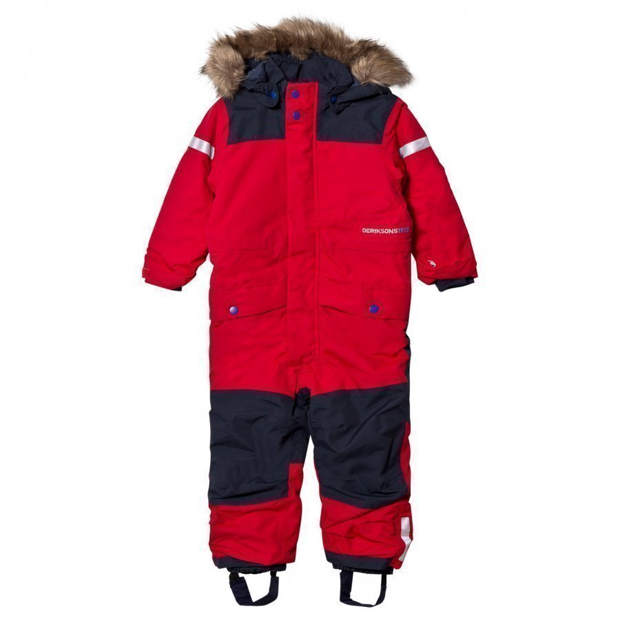 Didriksons Björnen Kid´S Coverall Red Toppahaalari