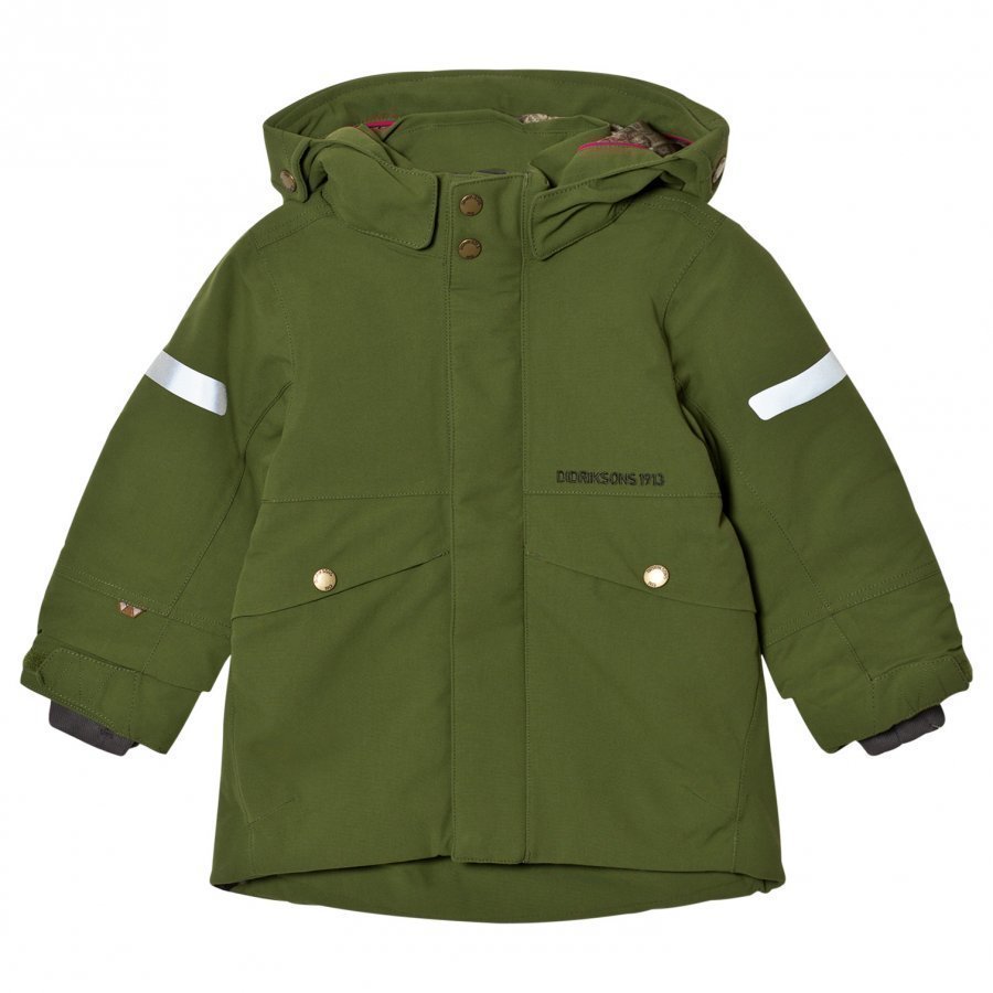 Didriksons Gnista Kids Jacket Turtle Green Parkatakki