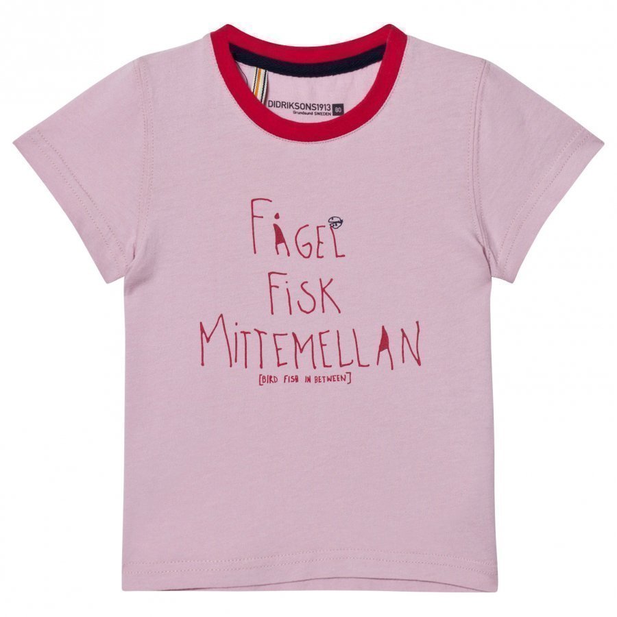 Didriksons Krabban Kids T-Shirt Dusty Pink T-Paita