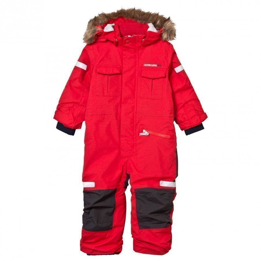 Didriksons Migisi Kid's Coverall Tomato Red Toppahaalari