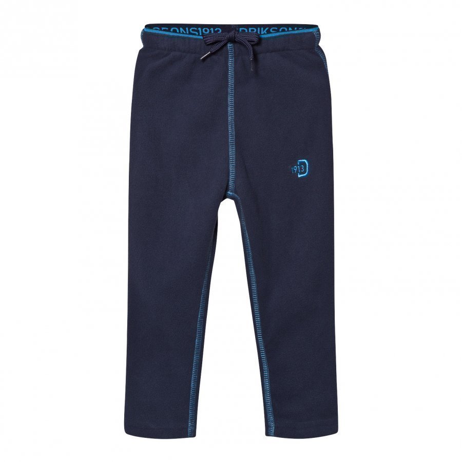 Didriksons Monte Kids Fleece Pants Navy Fleece Housut