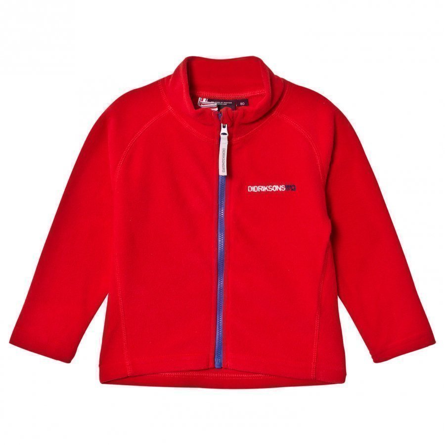 Didriksons Monte Kids Jacket 2 Red Fleece Takki