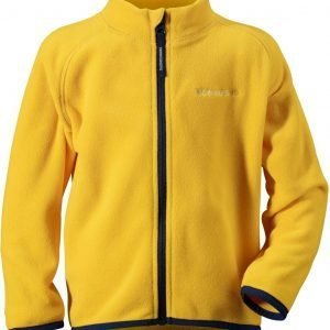 Didriksons Monte Kids Mircofleece Jacket Fleecetakki Keltainen