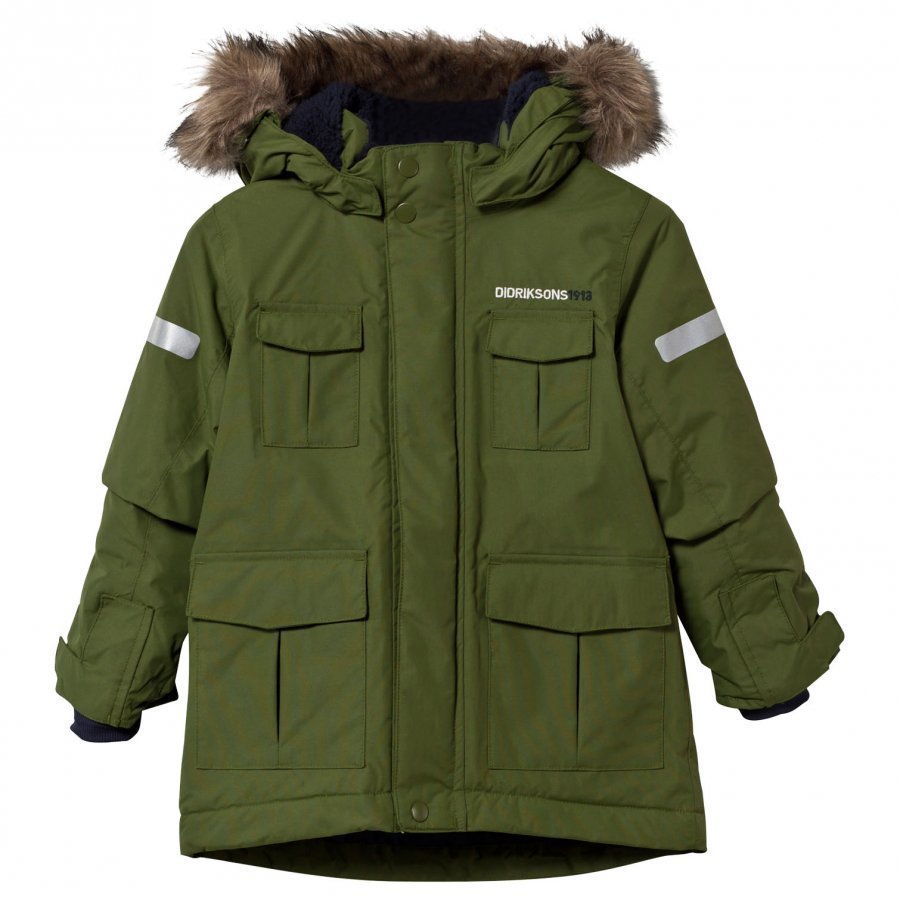 Didriksons Nokosi Kid's Parka Turtle Green Parkatakki