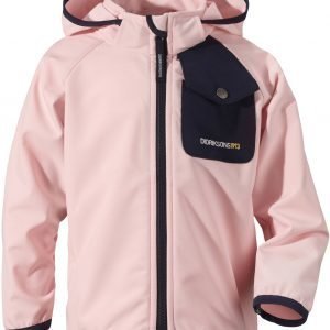 Didriksons Otego Kid's Jacket Softshell Takki Vaaleanpunainen