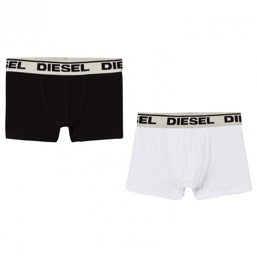 Diesel 2 Pack Black White Trunks Bokserit