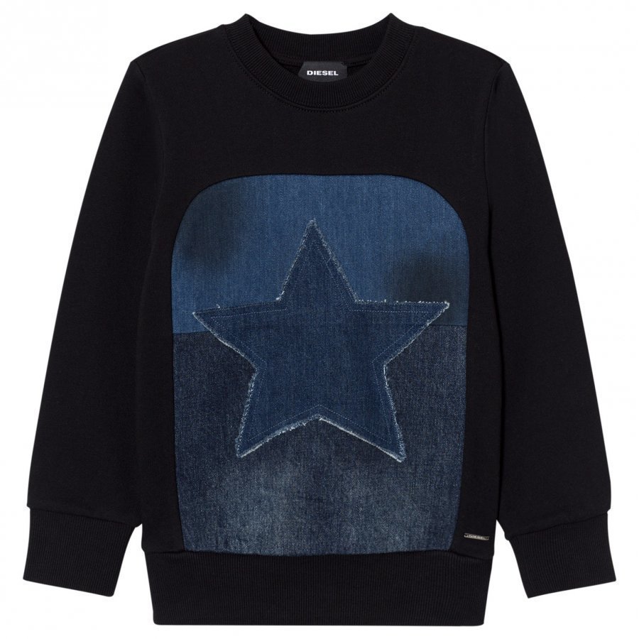 Diesel Black Star Graphic Knit Sweater Oloasun Paita