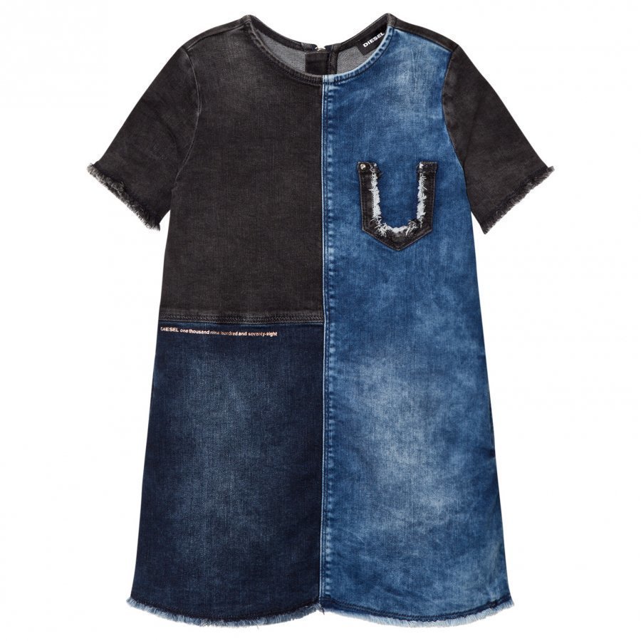 Diesel Blue And Navy Woven Dress Mekko