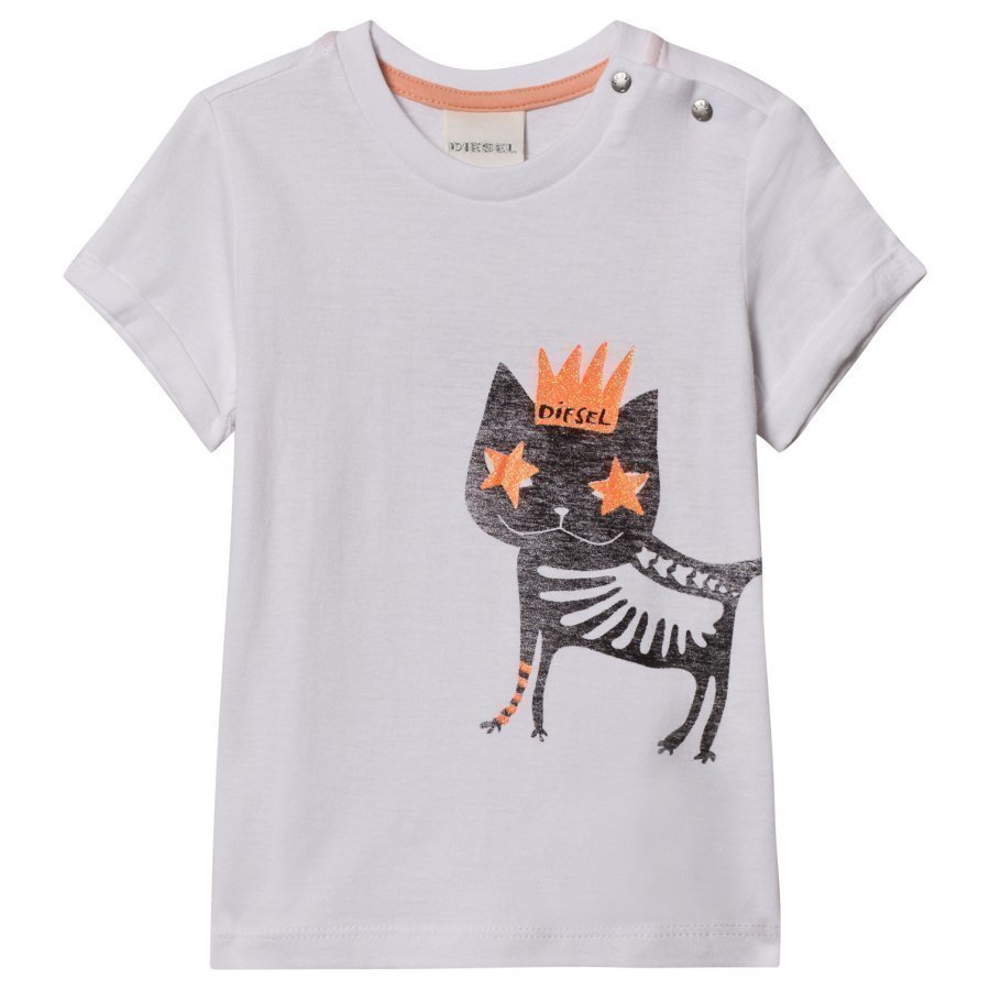 Diesel Cat Print T-Shirt T-Paita