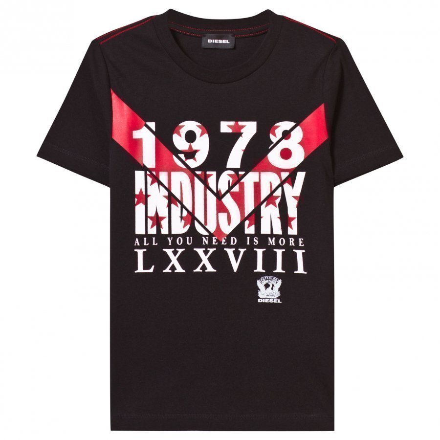 Diesel Industry Print Tee Black T-Paita