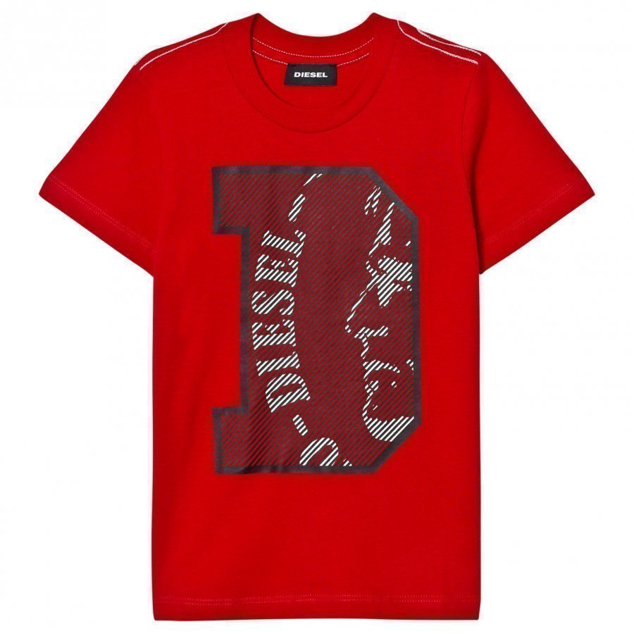 Diesel Red D Logo Tee T-Paita