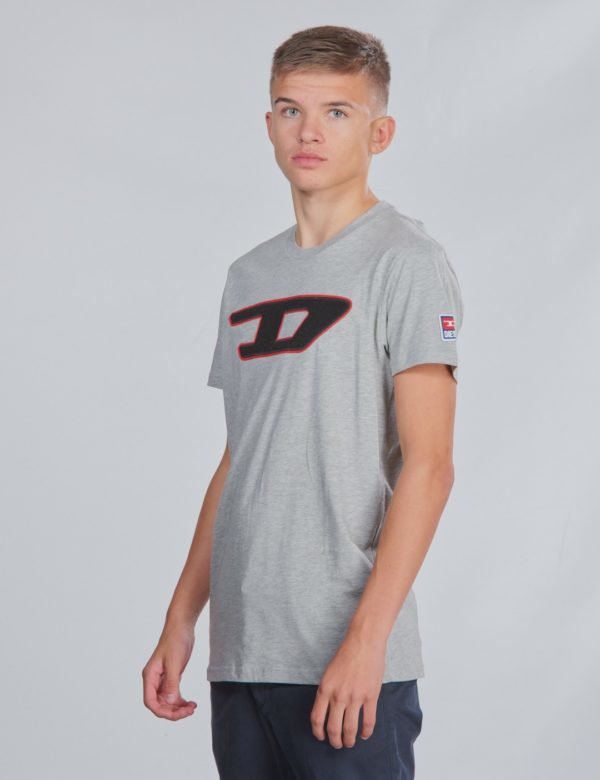 Diesel Tjustdivision D T Shirt T-Paita Harmaa