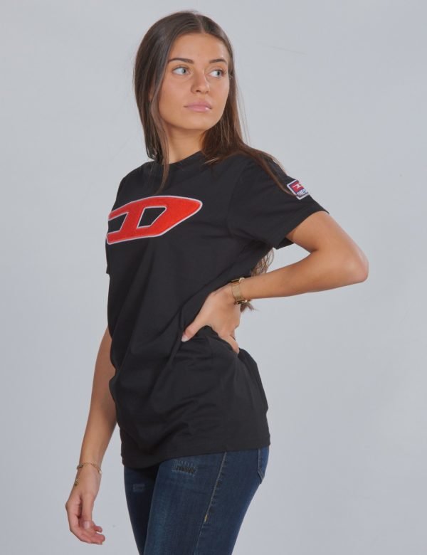 Diesel Tjustdivision D T Shirt T-Paita Musta