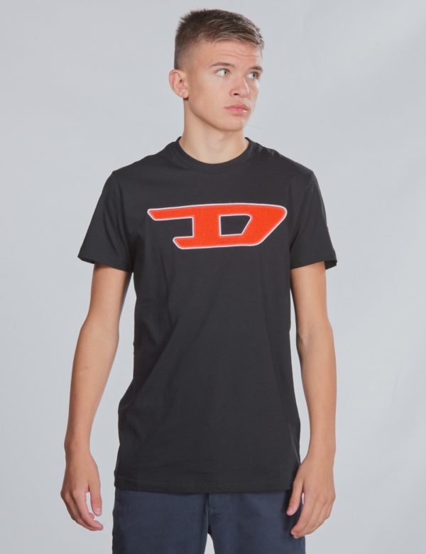 Diesel Tjustdivision D T Shirt T-Paita Musta