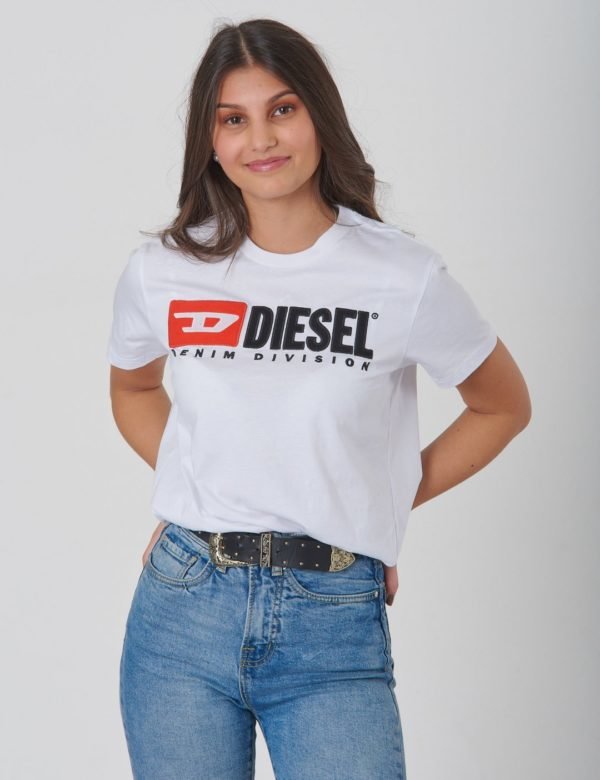 Diesel Tjustdivision T Shirt T-Paita Valkoinen