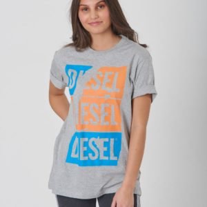 Diesel Tjustzc Over T Shirt T-Paita Harmaa