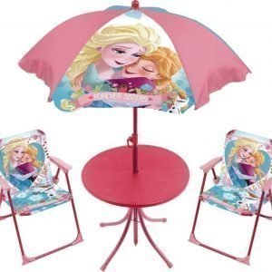 Disney Frozen Pöytä aurinkovarjo sekä kaksi tuolia Forever sisters