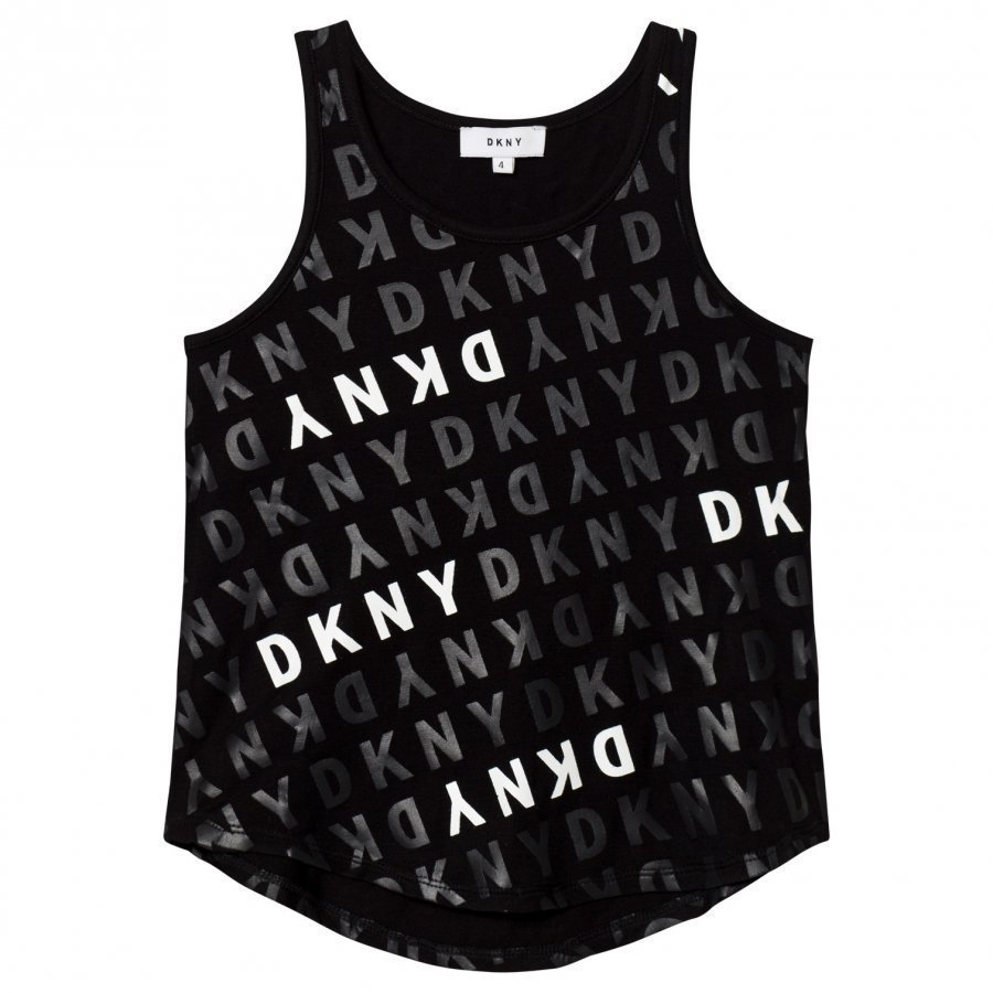 Dkny Black And White Logo Print Vest Liivi