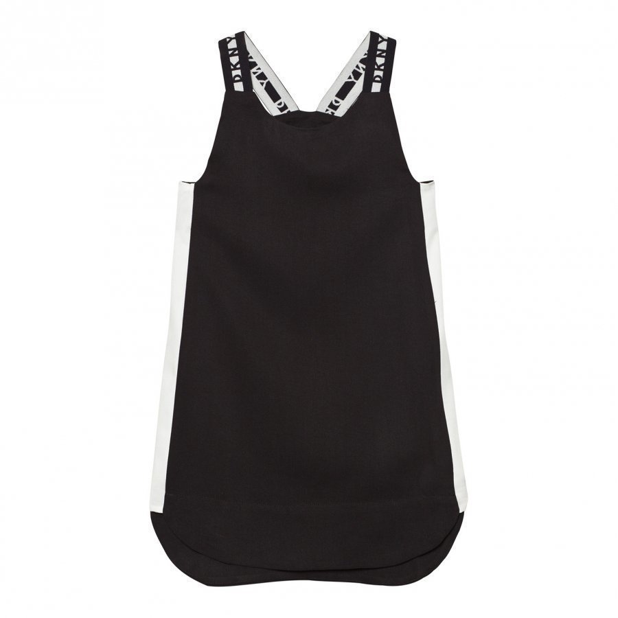 Dkny Black Branded Strap Sports Dress Mekko