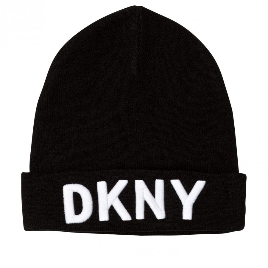 Dkny Black Branded Unisex Beanie Pipo