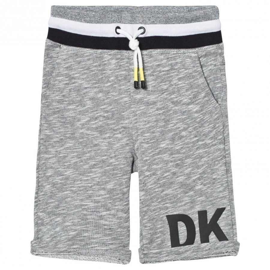 Dkny Grey Marl Sweat Shorts With Rubberised Logo Oloasun Shortsit