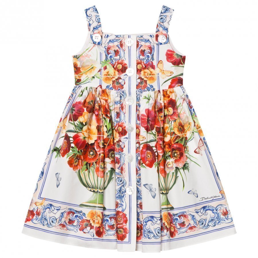 Dolce & Gabbana Floral Majolica Print Dress Juhlamekko