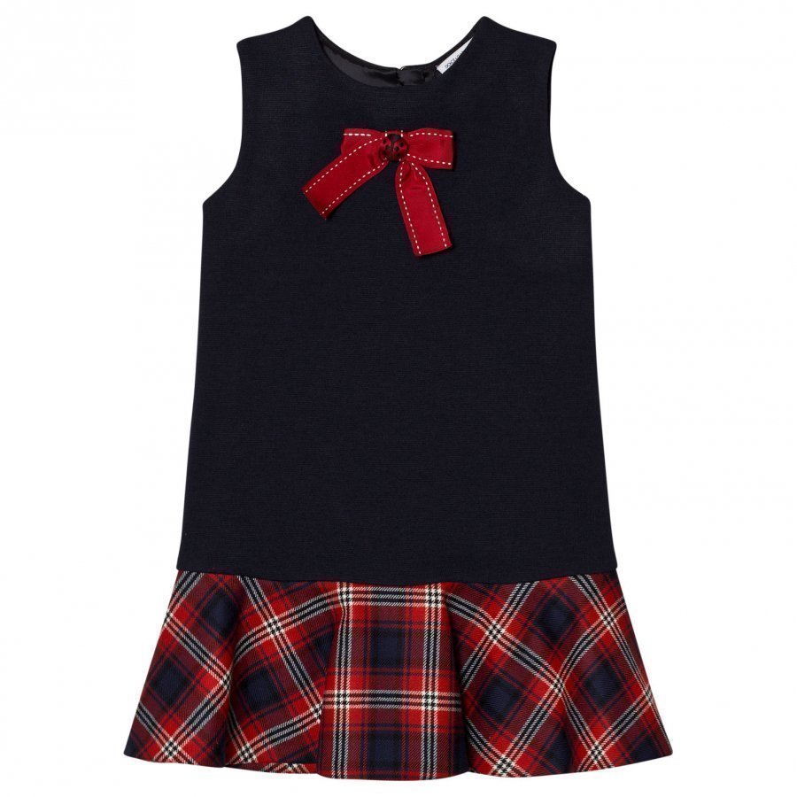 Dolce & Gabbana Navy/Red Tartan Dress Juhlamekko