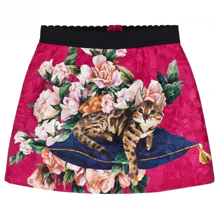 Dolce & Gabbana Pink Zambia Brocade Skirt Lyhyt Hame