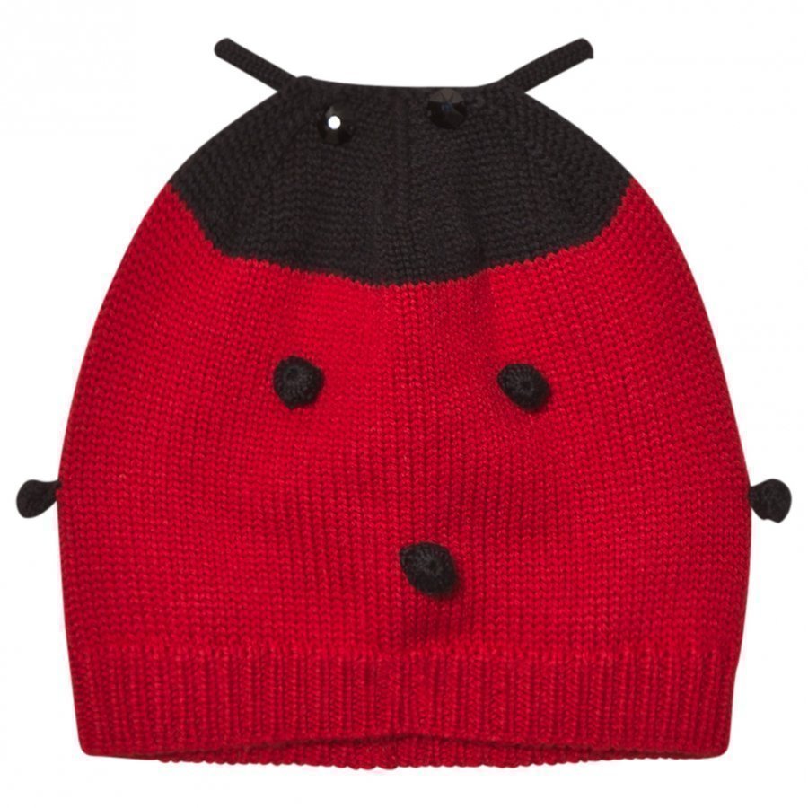 Dolce & Gabbana Red Ladybird Cashmere And Wool Hat Pipo