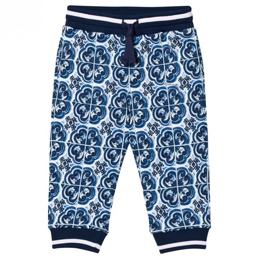 Dolce & Gabbana Sweatpants In Printed Cotton Blue Verryttelyhousut