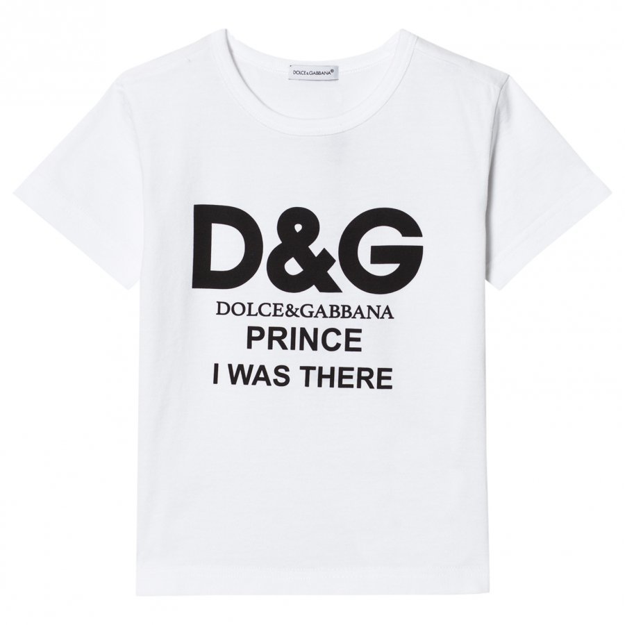 Dolce & Gabbana White D&G Print Tee T-Paita