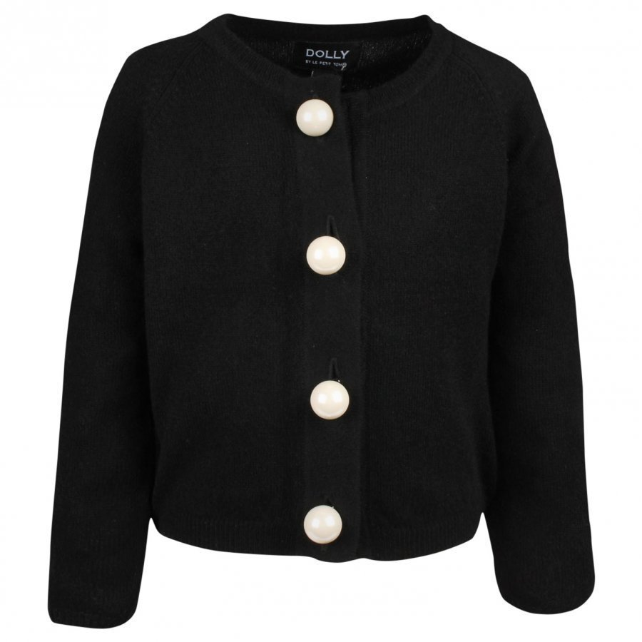 Dolly By Le Petit Tom Pearled Up Cardigan Black Neuletakki