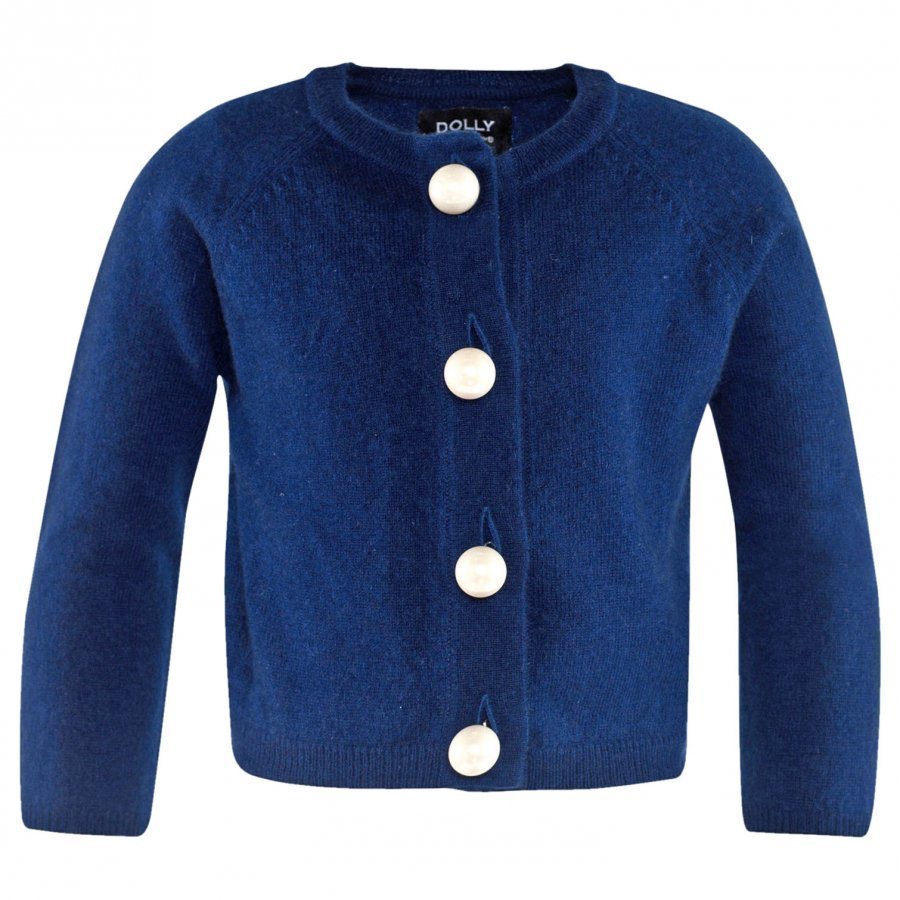 Dolly By Le Petit Tom Pearled Up Cardigan Cashmere Navy Neuletakki