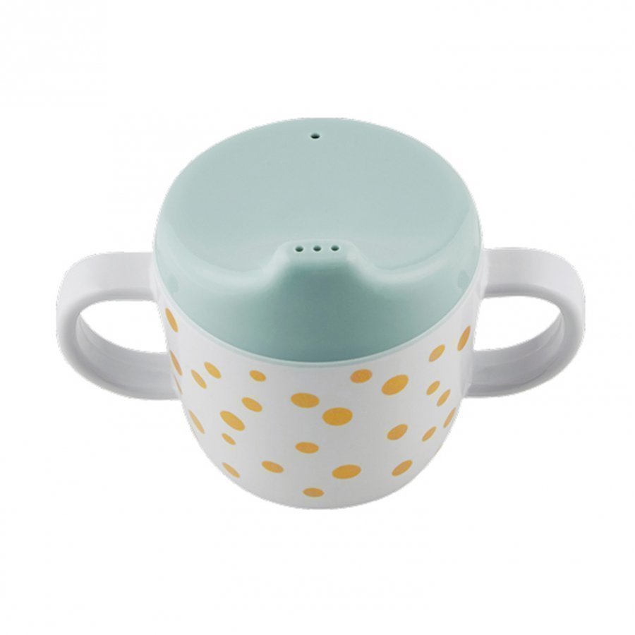 Done By Deer 2-Handle Spout Cup Happy Dots Gold/Blue Muki