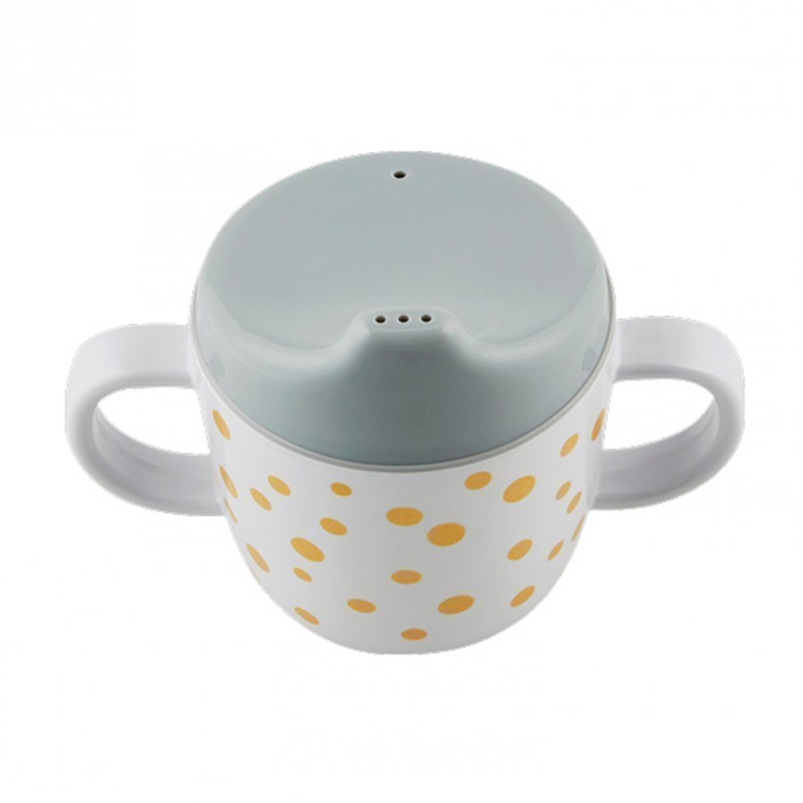 Done By Deer 2-Handle Spout Cup Happy Dots Gold/Grey Muki