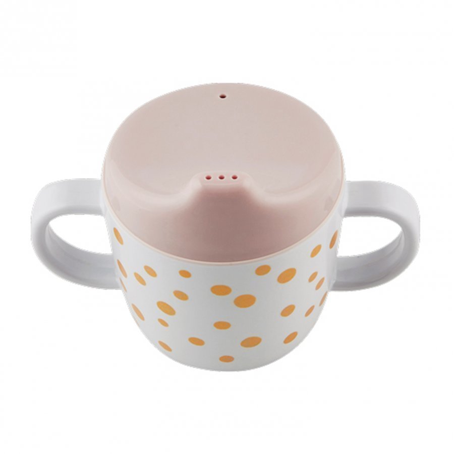 Done By Deer 2-Handle Spout Cup Happy Dots Gold/Powder Muki