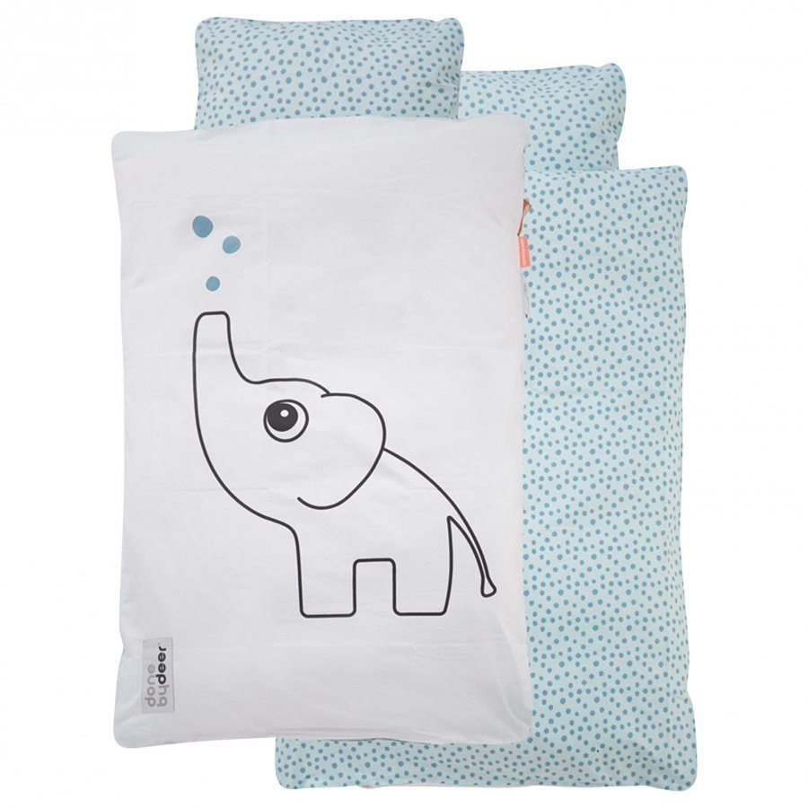 Done By Deer Dots Bedlinen Baby Blue Vuodesetti