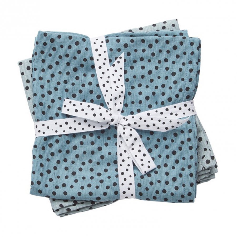 Done By Deer Swaddle 2-Pack Happy Dots Blue Huopa