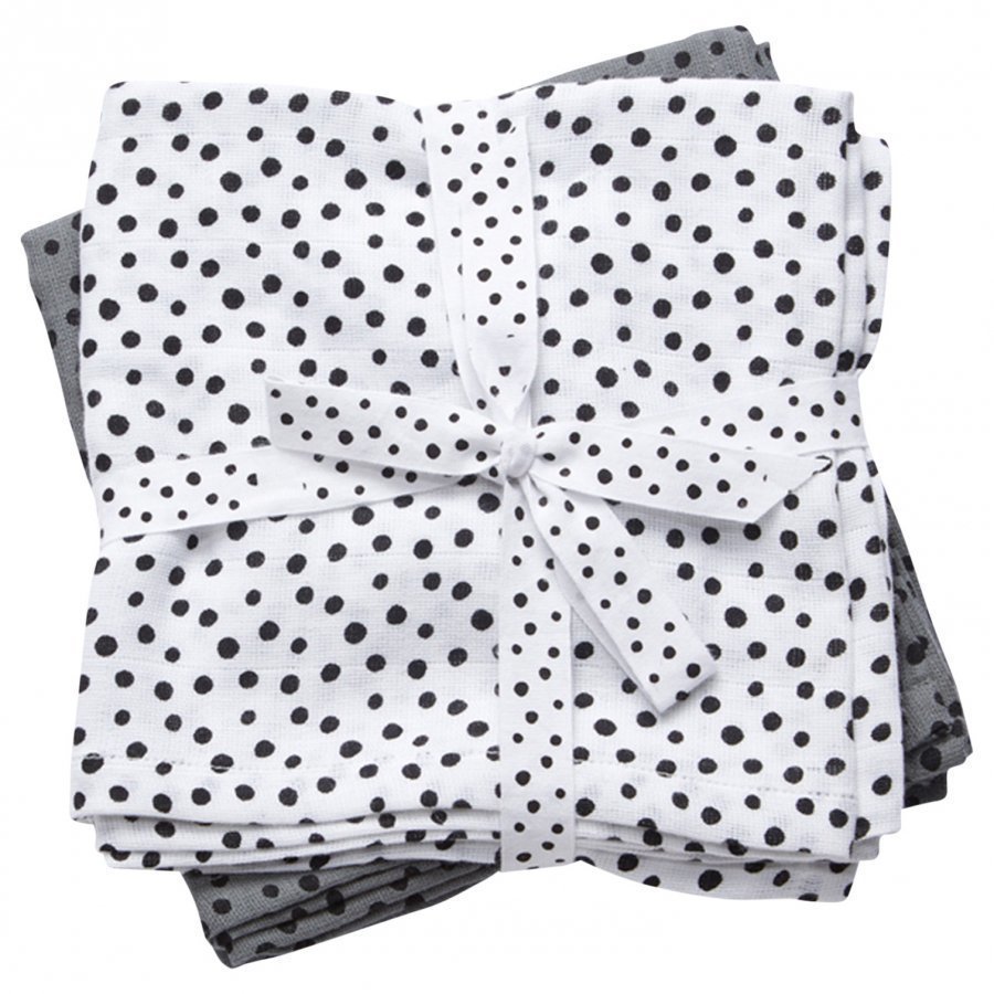 Done By Deer Swaddle 2-Pack Happy Dots Grey Huopa