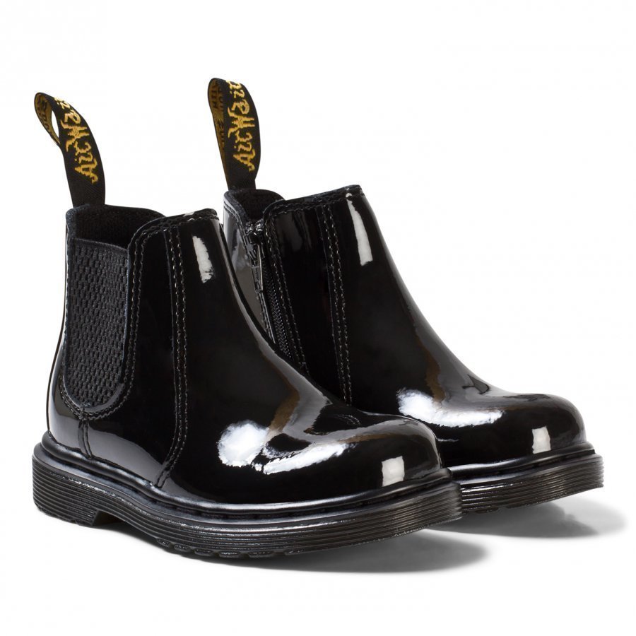 Dr. Martens Black Patent Lamper Banzai Boots Nilkkurit