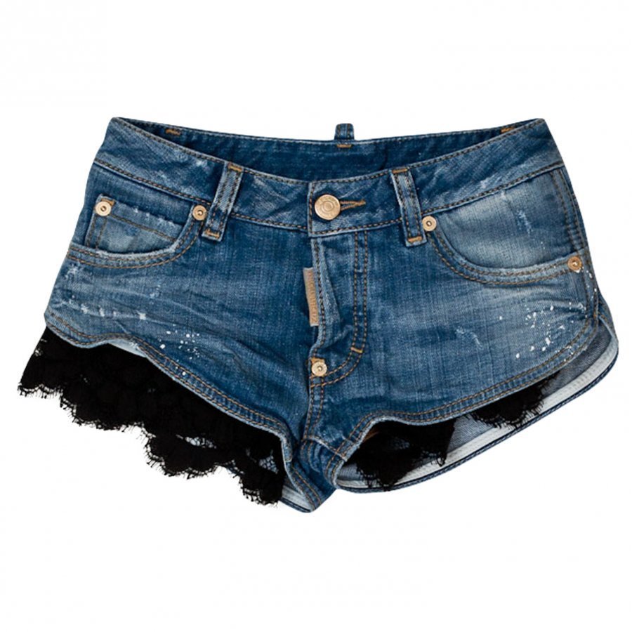 Dsquared2 Lace Denim Shorts Shortsit