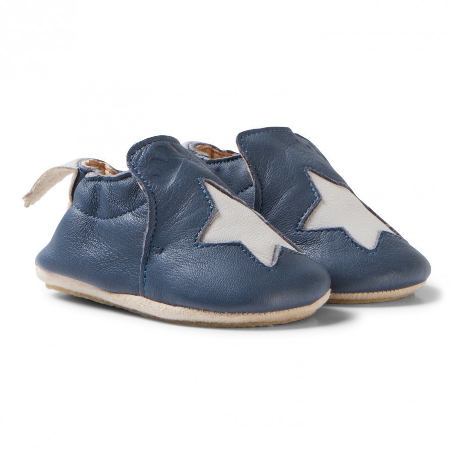 Easy Peasy Navy Star Leather Blublu Anti Slip Shoes Vauvan Kengät