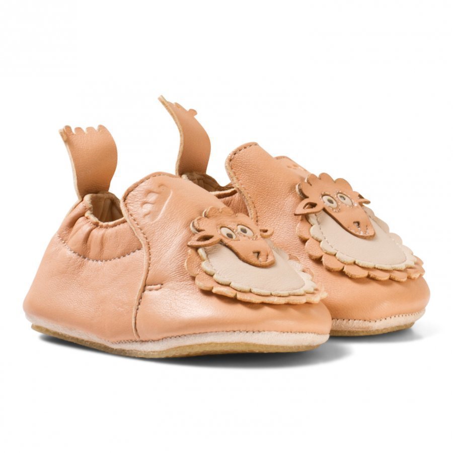 Easy Peasy Pink Leather Sheep Blublu Shoes With Anti Slip Sole Vauvan Kengät