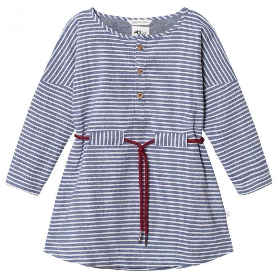 Ebbe Kids Alexa Dress Denim Blue Stripe Mekko