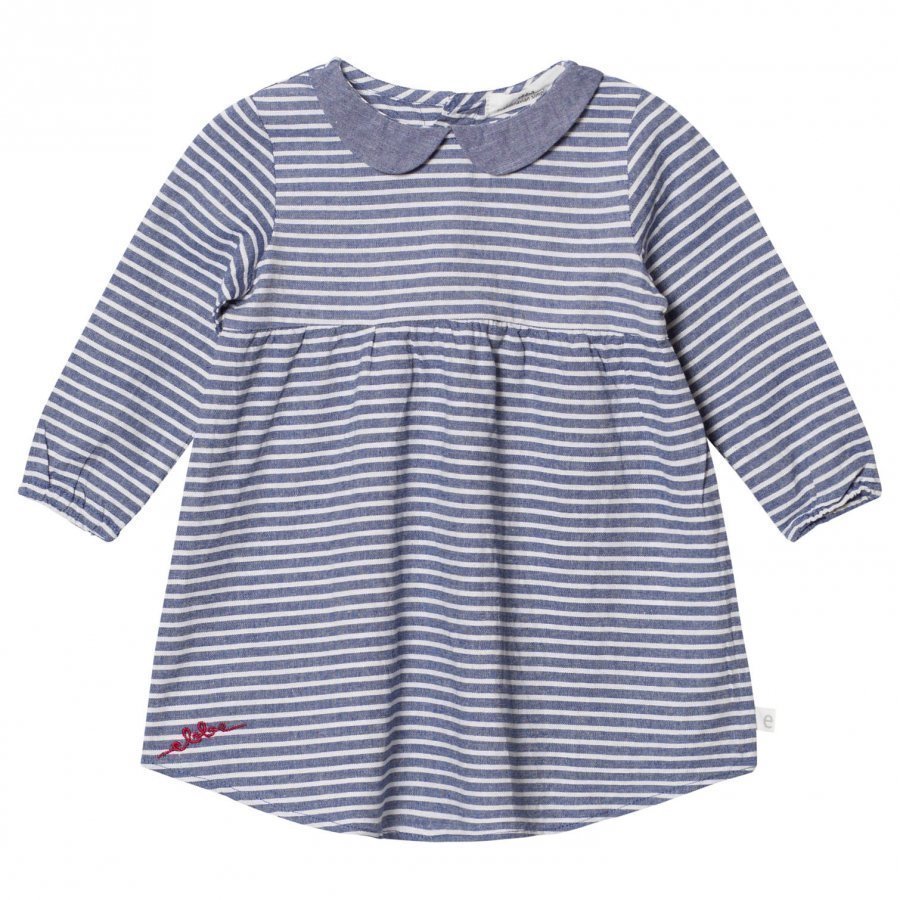 Ebbe Kids Alva Dress Denim Blue Stripe Mekko