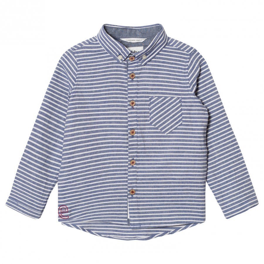 Ebbe Kids Andreas Shirt Denim Blue Stripe Kauluspaita