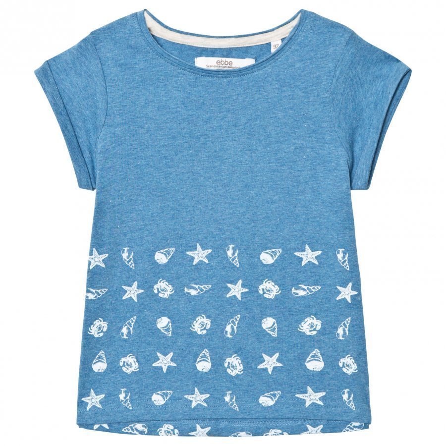 Ebbe Kids Bonnie Tee Blue Denim Melange T-Paita