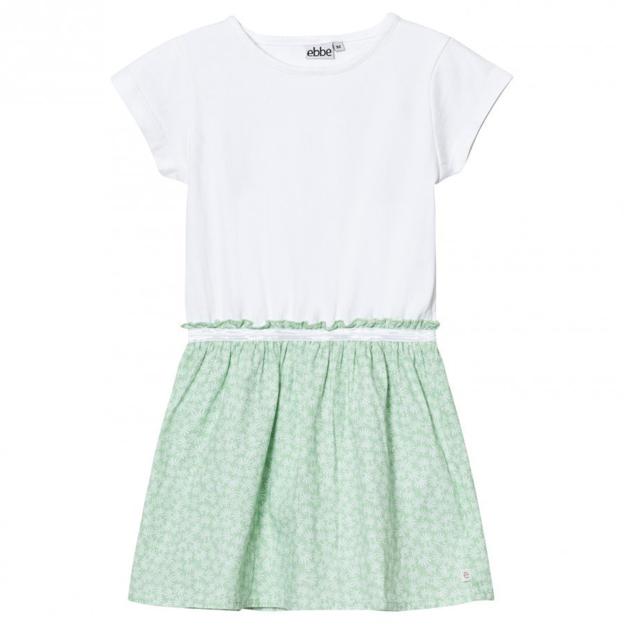 Ebbe Kids Cazine T-Shirt Dress Green Feathers Mekko