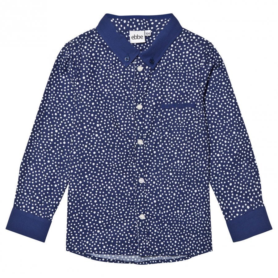 Ebbe Kids Costas Shirt Dotted Midnight Blue Kauluspaita